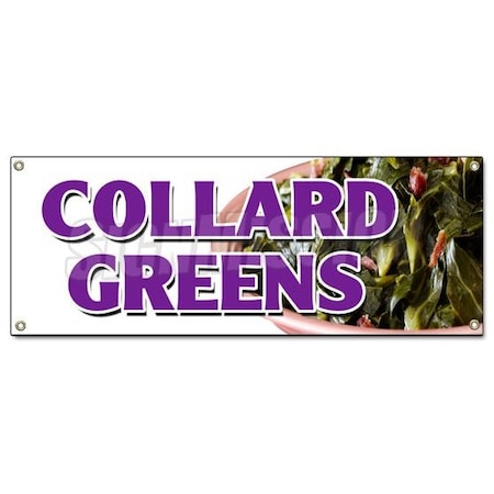 Signmission COLLARD GREENS BANNER SIGN soul food okra chicken cornbread hushpuppies B-Collard Greens